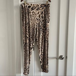 Leopard pull on pants